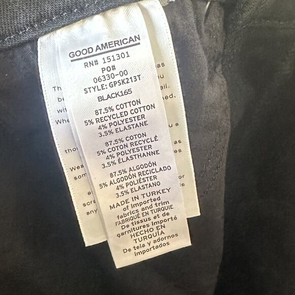 NWT Good American Always Fits Good Petite Skinny in Black - Size 6-12 - Picture 7 of 10